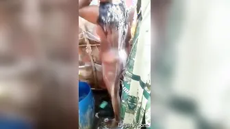 Husband Filming His Tamil Wife Bathing Soaping Her Naked Body