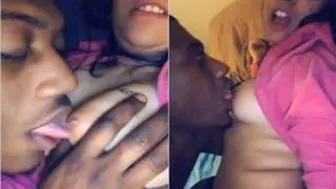 GF Getting Her Boobs Sucked Hard By Boyfriend On Cam