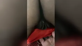 My Horny Wife Showing Her Wet Pussy While Hubby Films Closeup