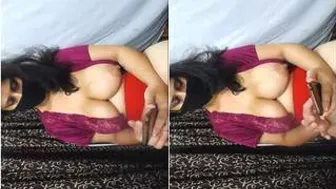 Married Bhabhi Showing Off Her Huge Melons On Video Call