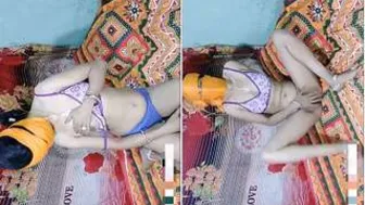 Desi Housewife Touching Herself And Moaning In Bedroom Alone
