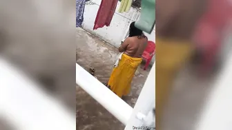 Married Bhabhi Caught On Camera Right After Her Shower
