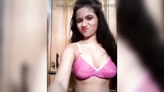 Shy Desi GF Showing Her Natural Tits On Camera For Me