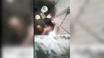 Bhabhi Bathing Completely Naked Caught On Hidden Bathroom Camera