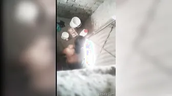 Bhabhi Bathing Completely Naked Caught On Hidden Bathroom Camera