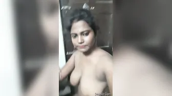 Busty GF Showing Off Her Huge Natural Tits On Camera