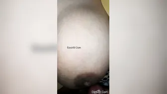 Wife Getting Tits Pressed While Rubbing Cock Between Her Boobs