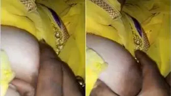 Husband Squeezing Wife Tits Hard Making Her Moan In Bedroom