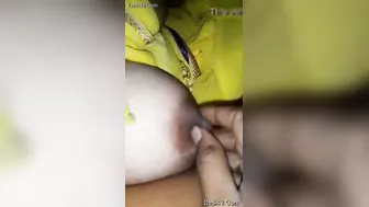 Husband Squeezing Wife Tits Hard Making Her Moan In Bedroom