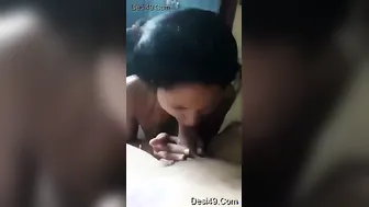 Young GF On Her Knees Sucking Her Boyfriend Dick Deep