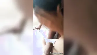 Young GF On Her Knees Sucking Her Boyfriend Dick Deep