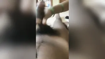 Wife Giving Her Hubby A Slow Sensual Handjob In Their Bedroom