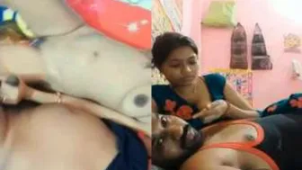 Wife Stroking His Cock During Late Night Video Call Session