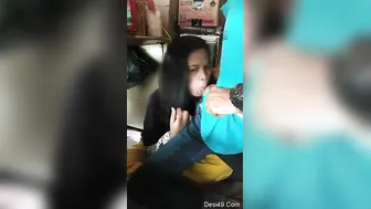 Village Girl Dropping To Her Knees For The Shopkeeper In Back