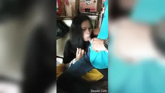 Village Girl Dropping To Her Knees For The Shopkeeper In Back