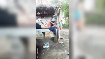 College Babe Fucking Outdoors Letting Boyfriend Cum On Her Tits