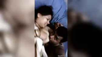 Naughty Bhabhi Getting Her Tits Sucked And Squeezed By Devar