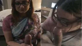 Cheating Wife On Her Knees Sucking Her Boss After Work