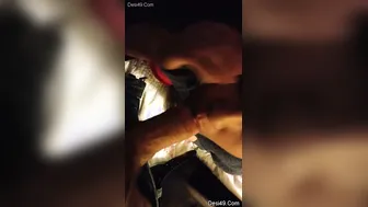 Sexy Girl Abroad Giving Sloppy Head To Her Man On Their Couch