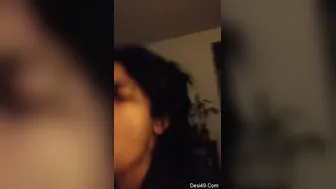 Sexy Girl Abroad Giving Sloppy Head To Her Man On Their Couch
