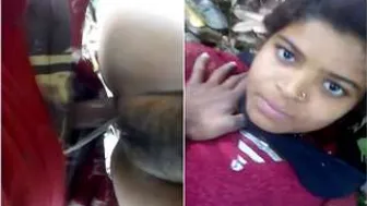 Village Babe Taking It Deep Outdoors Under The Trees With Lover