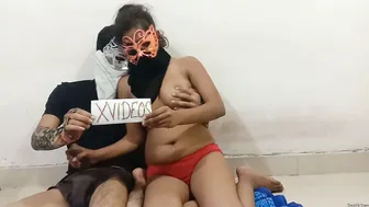 Young Desi GF Giving Her Man A Deep Sloppy Blowjob At Home