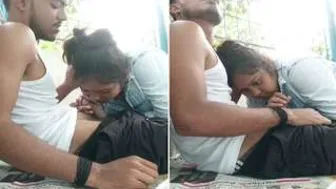 College Girl On Her Knees Servicing Her Boyfriend Eagerly