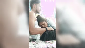 College Girl On Her Knees Servicing Her Boyfriend Eagerly