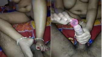 Married Wife Rolling Condom On His Thick Cock Before Hard Riding