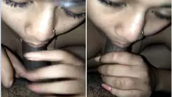 Sexy Married Bhabhi On Her Knees Giving Amazing Head To Hubby