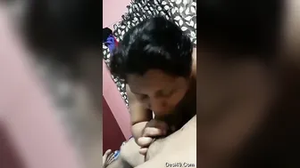 Gorgeous Village Bhabhi Giving Sloppy Head To Her Eager Husband