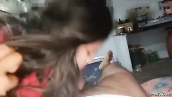 South Indian Wife Giving Messy Blowjob Talking Dirty In Telugu