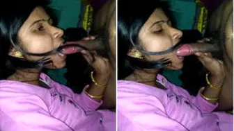 Married Bhabhi Giving Her Husband Morning Blowjob Before Work