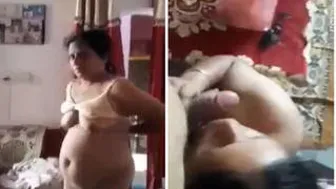 Mature Aunty Sucking And Riding His Cock Until He Finishes Hard