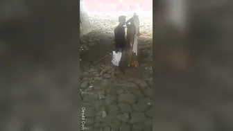 Village Couple Fucking Outdoors Gets Caught By Locals Watching