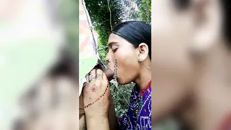 Bhabhi Secretly Blowing Her Devar Outside In The Open Fields