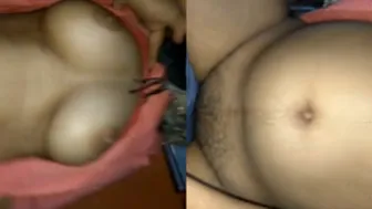 Wife Getting Her Tits Squeezed While Hubby Drills Her From Behind