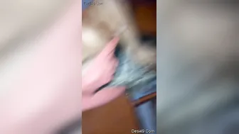 Wife Getting Her Tits Squeezed While Hubby Drills Her From Behind