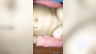 Wife Getting Her Tits Squeezed While Hubby Drills Her From Behind