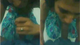 Indian Wife Giving Sloppy Blowjob To Hubby In The Bathroom