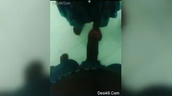 Indian Wife Giving Sloppy Blowjob To Hubby In The Bathroom