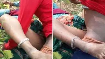 Bhabhi Spreading Wide For Young Guy Pounding Her Outdoors Rough