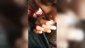 Telugu Babe Worshipping Her Boyfriends Thick Cock With Passion