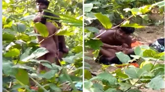 Desi Couple Getting Filmed Outdoors By His Friend Watching Us