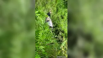 College Girl Riding Her Boyfriend Outside In Risky Public