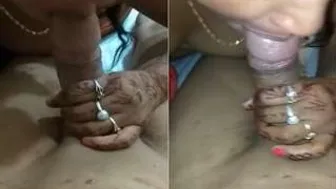 Desi Wife Giving Sloppy Head To Her Man Before Riding Him