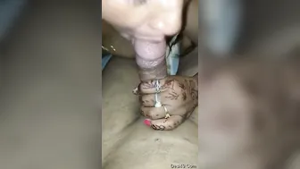 Desi Wife Giving Sloppy Head To Her Man Before Riding Him