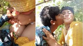 Village Lovers Making Out While He Films Her Dripping Wet Pussy