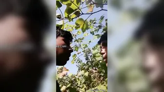 Village Lovers Making Out While He Films Her Dripping Wet Pussy
