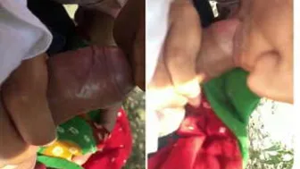 Indian GF Giving Outdoor Blowjob Behind The Building